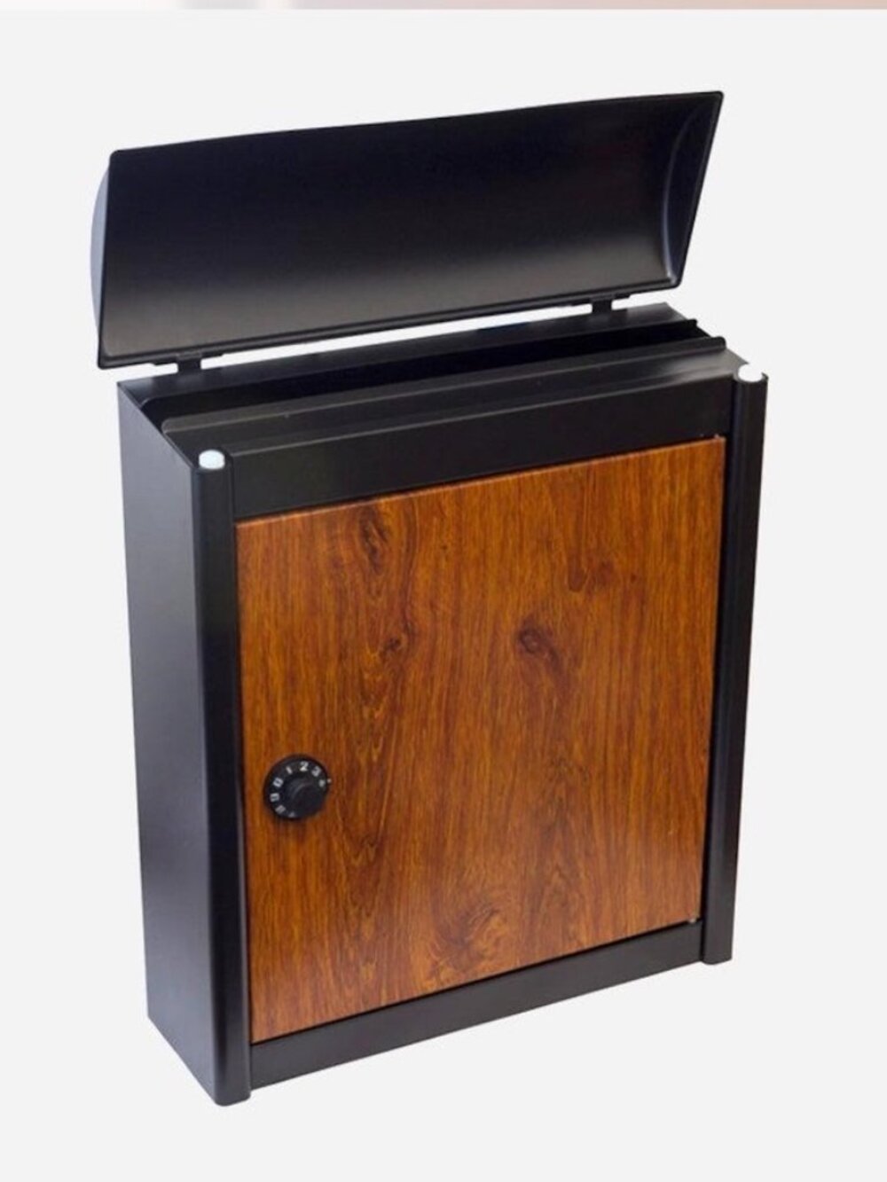 QualArc Winfield Series Leece Wall Mount Mailbox Woodgrain Door Combo Lock NEW